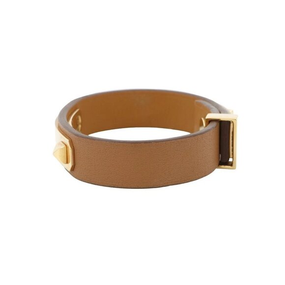 HERMES As de Coeur Bracelet Size T2 Swift Leather Gold - Picture 13 of 14